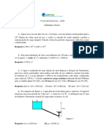 1 Lista de Exercícios Hidráulica 2019