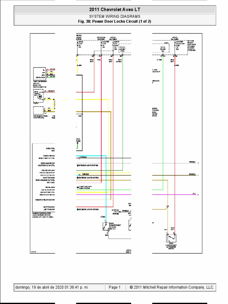 2011 Chevrolet Aveo LT 2011 Chevrolet Aveo LT: System Wiring Diagrams