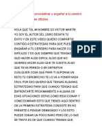 Guión Como Dejar de Procrastinar y Engañar A Tu Cerebro para Hacer Cosas Dificiles