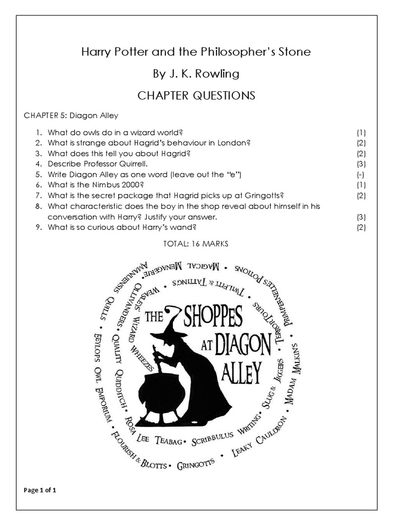 Harry Potter and The Philosopher's Stone by J. K. Rowling Chapter ...