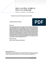 De Abelardo A Eloisa Sobre El Silencio y El Lenguaje-Andrés Ramírez PDF