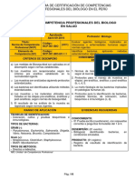 Sistema de Certificación de Competencias Profesionales Del Biólogo en El Perú Normas de Competencia Profesionales Del Biologo en Salud