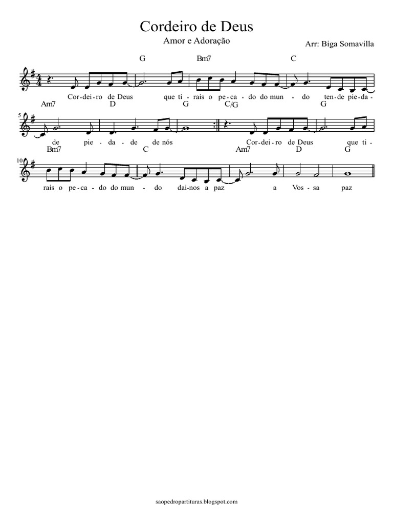 Cordeiro de Deus - Amor e Adoração | PDF
