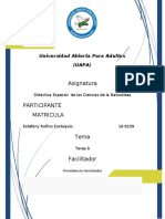 Tarea 6 Didadctica de Ciencias Naturales