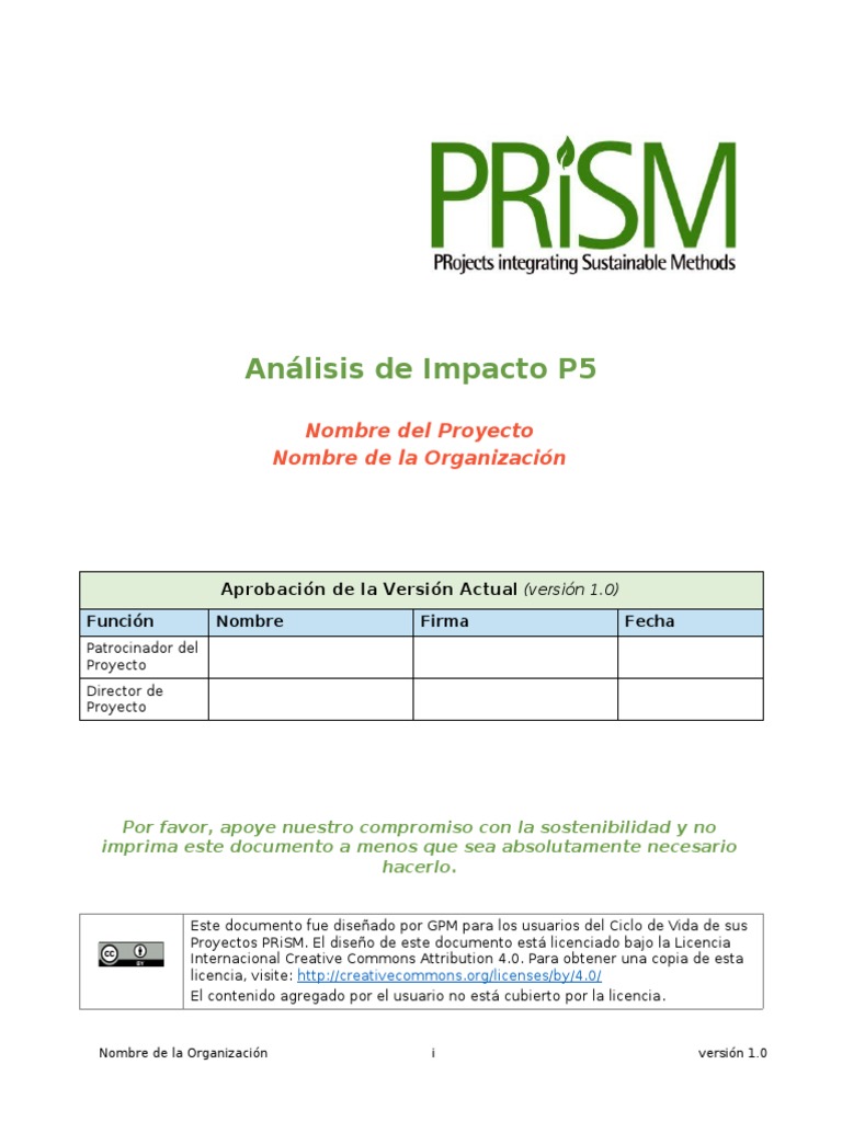 Descarga del Análisis de Impacto P5 | PDF | Sustentabilidad | Economias