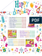 Lista de Cumpleaños