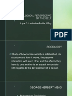 Sociological Perspective of The Self: Joyce C. Lardizabal-Padilla, Rpsy