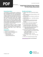 Maxm86161 Single-Supply Integrated Optical Module For HR and Spo Measurement