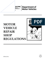 Motor Vehicle Repair Shop Regulations