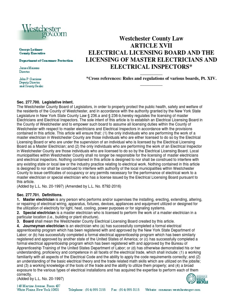 Electrical Law July 2016 R PDF Electrician License