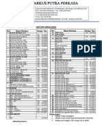 Daftar Harga Besi No Nama Barang Harga / KG No Nama Barang Harga / KG