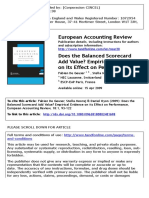 Does The Balanced Scorecard Add Value - Empirical Evidence On Its Effect On Performance