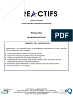 Programme Formation Anglais Débutant Niveau 1 56h CréActifs 2017 PDF