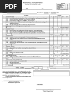 Contract of Service/Job Order: Performance Assessment Form