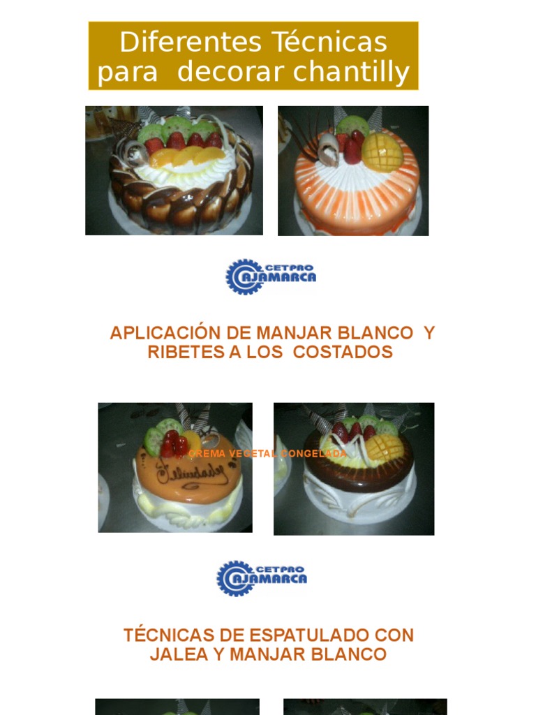 11 Decoracion De Tortas En Crema Chantilly Pdf Crema Caramelo