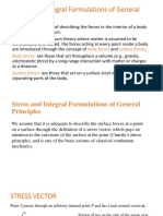 Stress and Integral Formulations of General Principles 