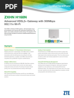 ZXHN H168N Broadband Access CPE Product Flyer