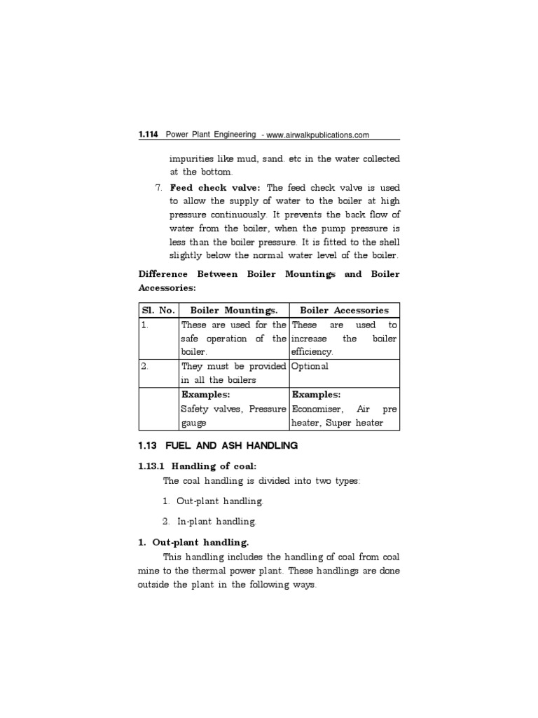 Fuel and Ash Handling System PDF PDF Boiler Mechanical Engineering