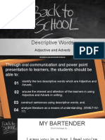 Adjective and Adverb Grade 9 Lesson