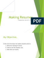 Making Resumes: Prepared By: Kerwin D. Palpal