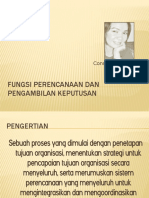 Fungsi Perencanaan Dan Pengambilan Keputusan