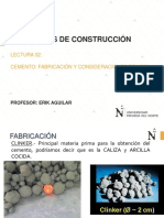 LECTURA 02 - CEMENTO-FABRICACIÓN Y CONSIDERACIONES DE USO