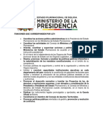 Organización Del Gobierno Boliviano