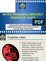 Materi pddkn menurut perspektif hadis