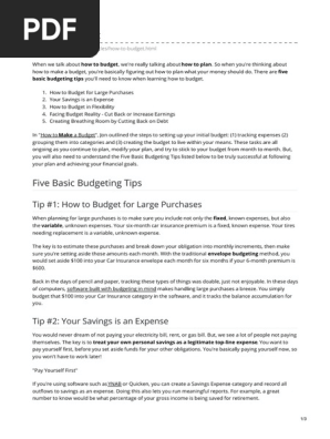 vertex42.com-How to Budget