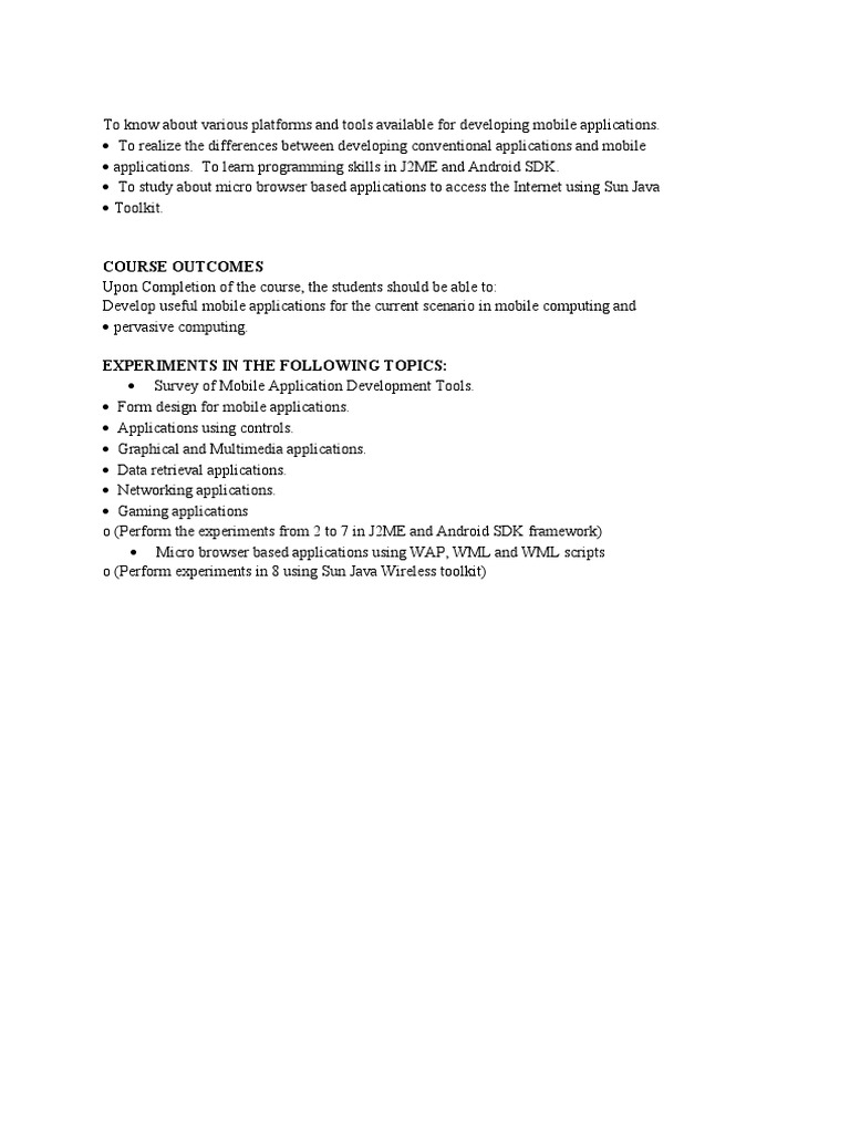 Mca Syllabus | PDF