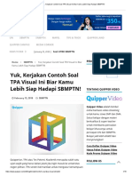 Yuk, Kerjakan Contoh Soal TPA Visual Ini Biar Kamu Lebih Siap Hadapi SBMPTN! PDF