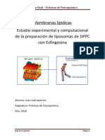 Trabajo Final - Liposomas DPPC + Esfingosina