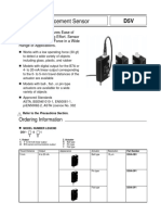 Contact Displacement Sensor: Ordering Information