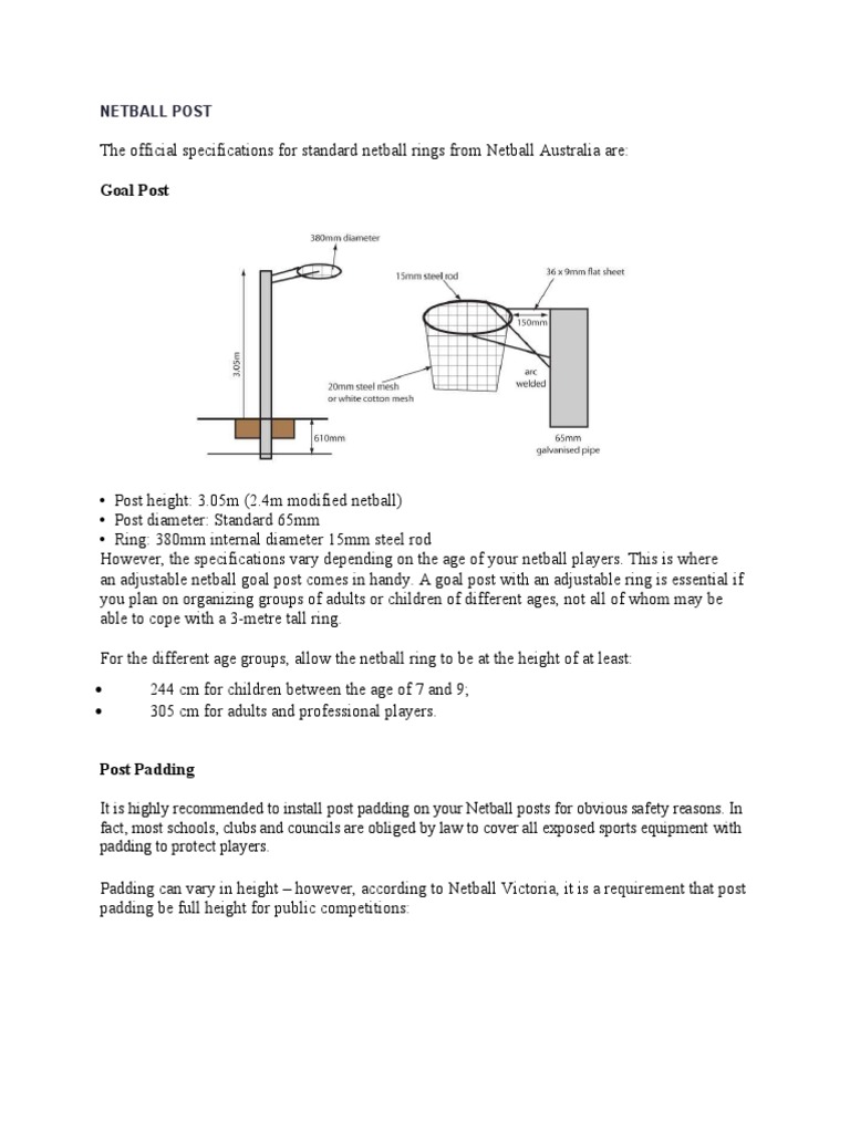 Netball Post | PDF | Safety | Sports