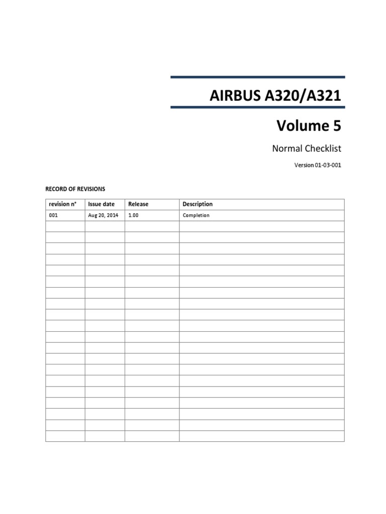 Airbus A320/A321 Normal Checklist | PDF | Flap (Aeronautics) | Aviation
