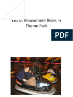 List of Amusement Rides in Theme Park