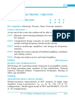 Electronic Circuits: Course Code: 13EC1103 L TPC 4 0 0 3