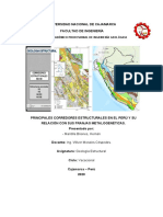 Corredores estructurales y franjas metalogenéticas Perú