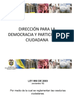 Veedurías ciudadanas Colombia ley reglamentación