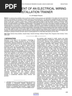 Development of An Electrical Wiring Installation Trainer