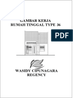 Gambar Kerja Rumah Tinggal Type 36