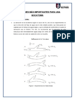 Bocatoma diseño condiciones