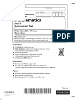 Mathematics: Year 6 Achievement Test