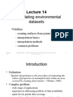 Interpolating Environmental Datasets: - Outline