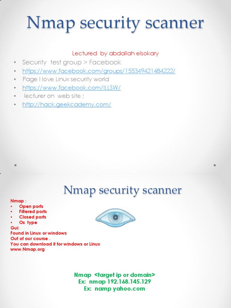 Nmap Security Scanner Overview | PDF | Image Scanner | Operating System