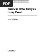 Business Data Analysis Using Excel, 2010 (David Whigham) PDF