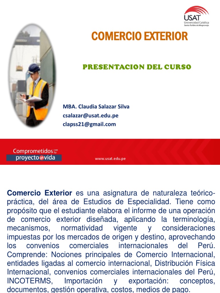 Curso de Comercio Exterior en USAT | PDF | El comercio internacional ...