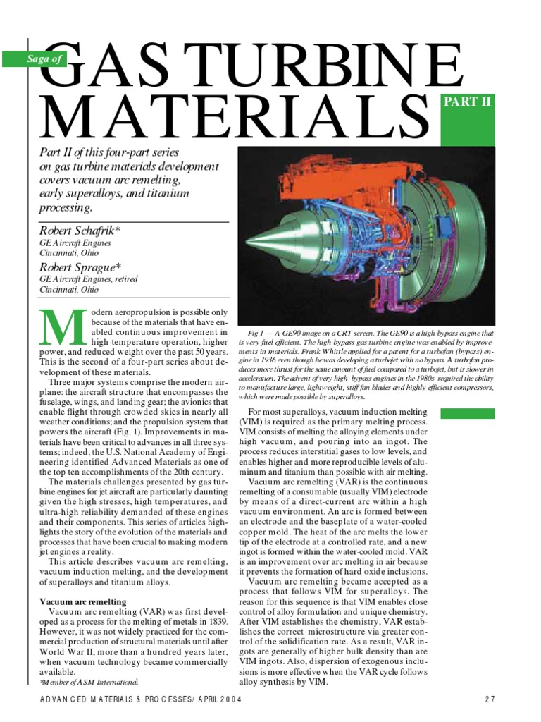 Part-II-Saga of Gas Turbine Materials | PDF | Titanium | Alloy