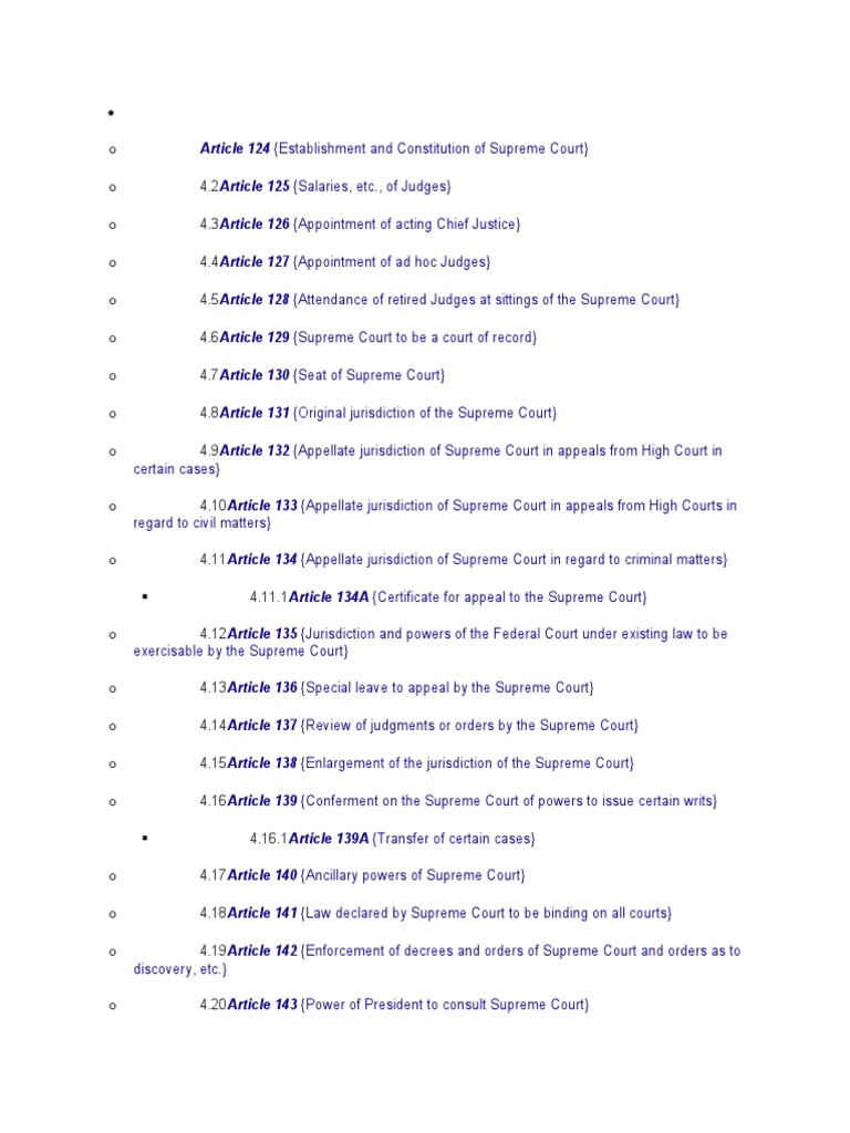 Supreme Court Articles Overview | PDF | Supreme Courts | Supreme Court ...