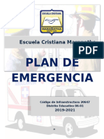 Plan de Emergencia Escuela Cristiana Maranatha 2019-2021-1